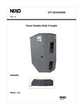 NEXO STT-DCOVER03 cover for a double STM dolly, four modules high, information sheet with photo