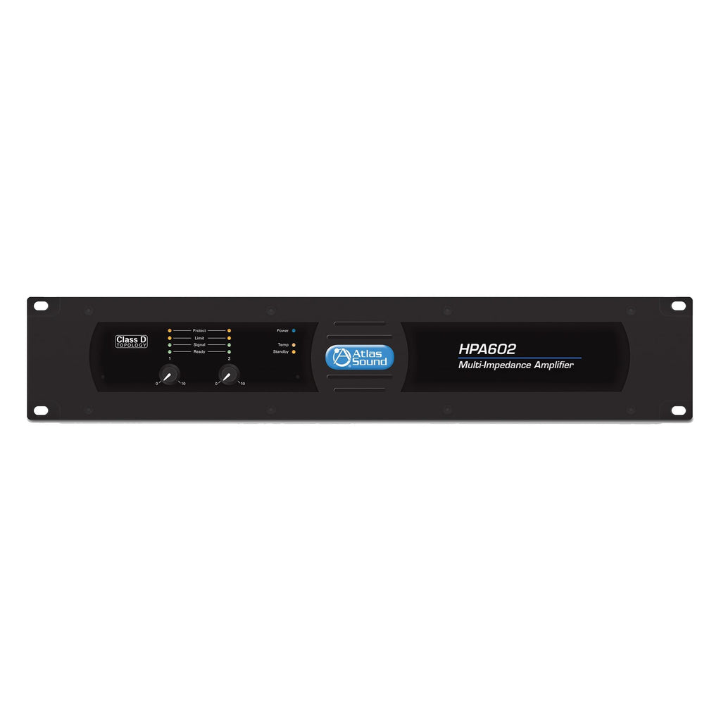 AtlasIED HPA602 Commercial Amplifier, Dual-Channel, 600W