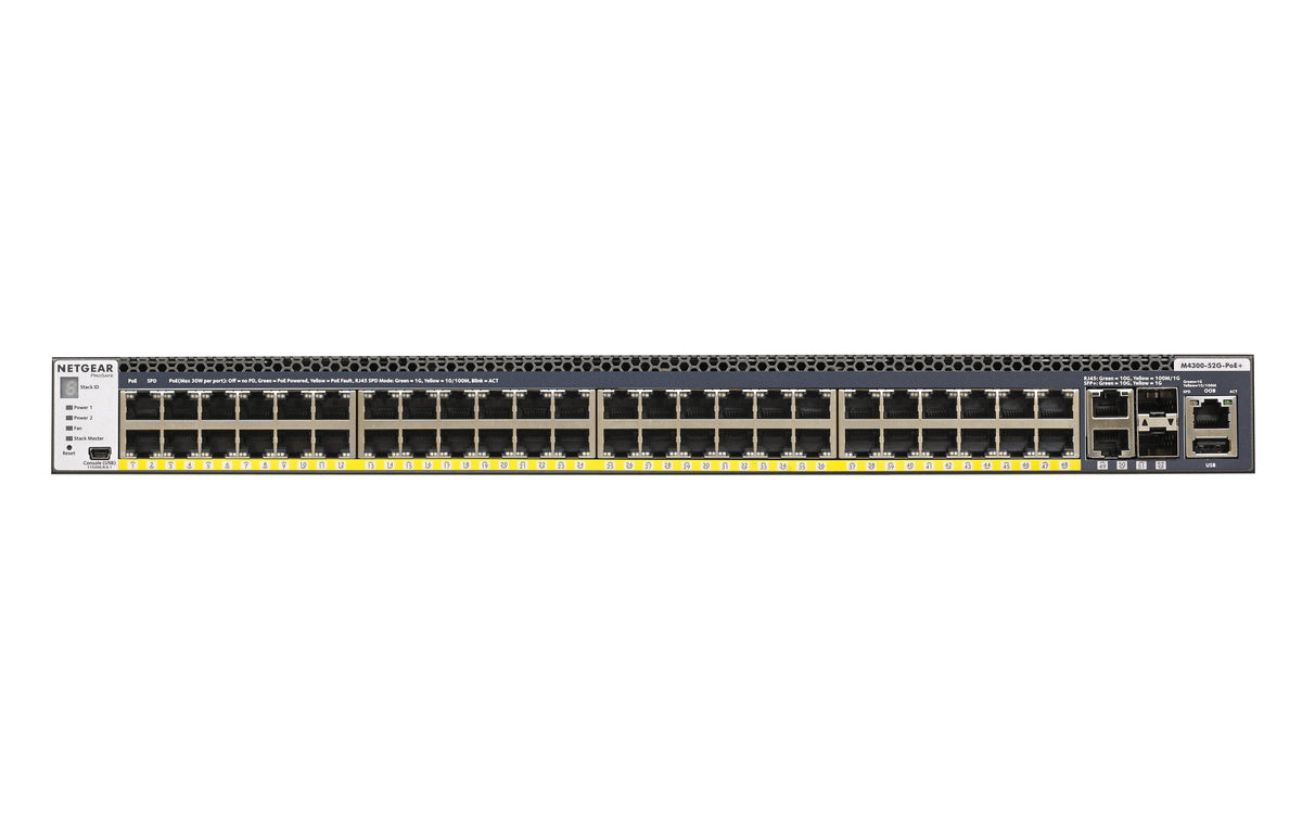 Netgear M4300-52G-PoE+ Managed Switch with APS1000W PSU