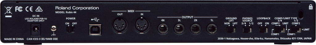 Roland RUBIX44 4 In 4 Out Hi-Res USB Audio Interface for Mac, PC, and iPad