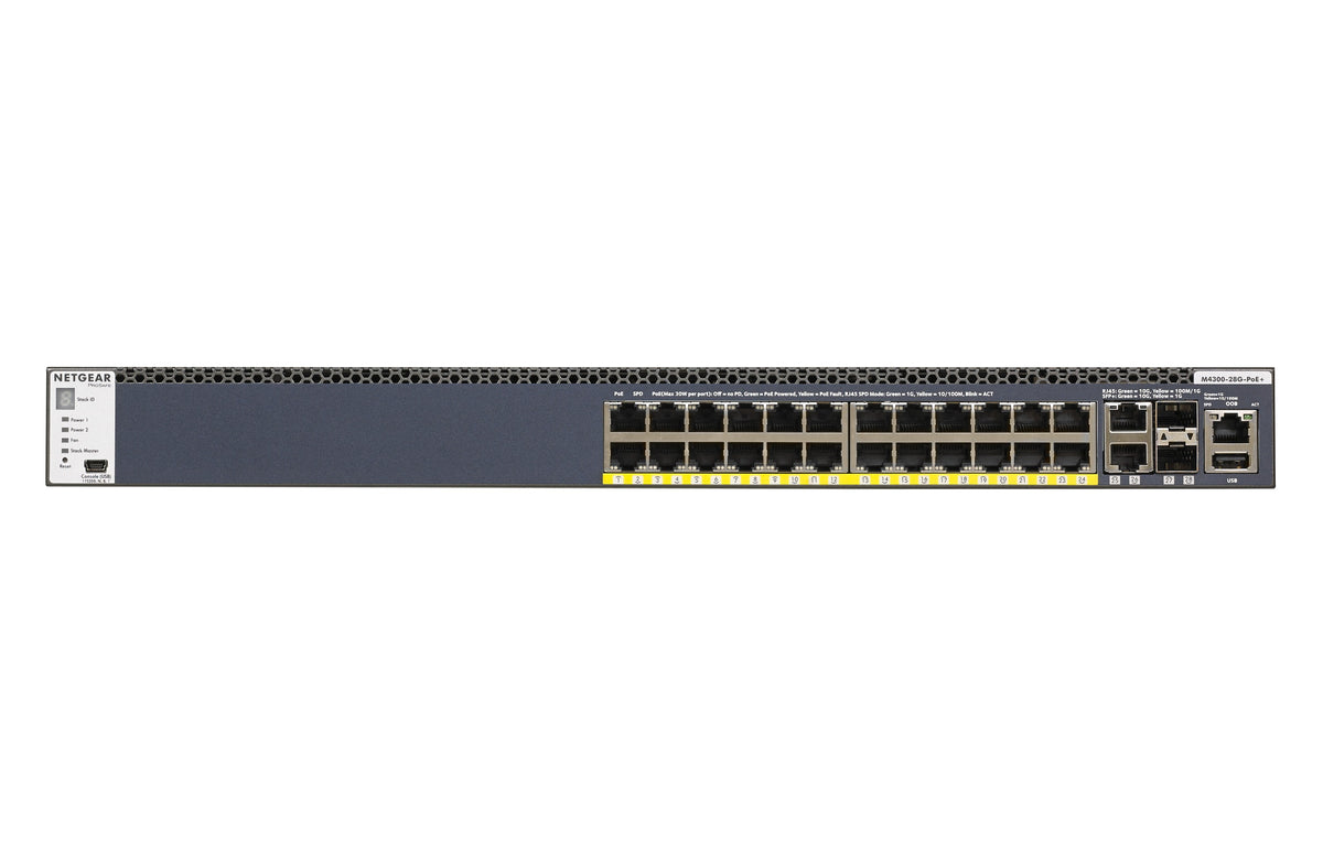 Netgear M4300-28G-PoE+ Managed Switch with APS550W PSU