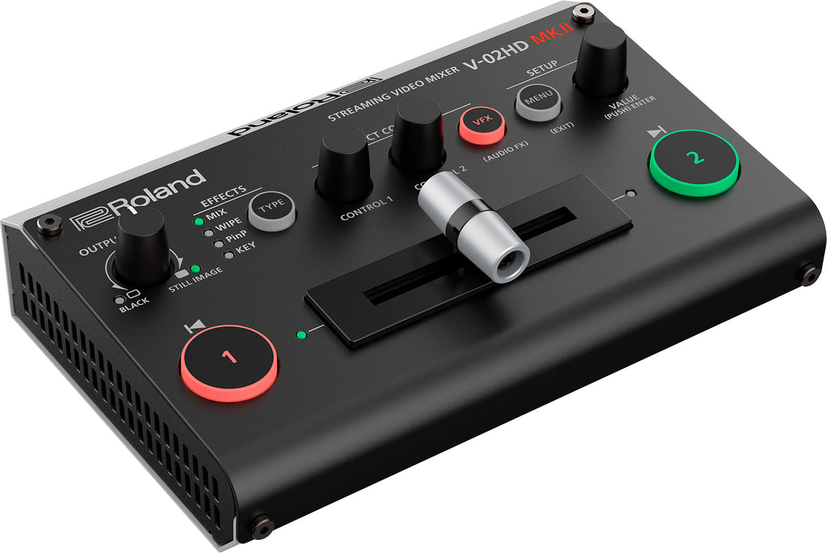 Roland V-02HDMKII 2-Channel HDMI Switcher with Scaler and USB-C Streaming