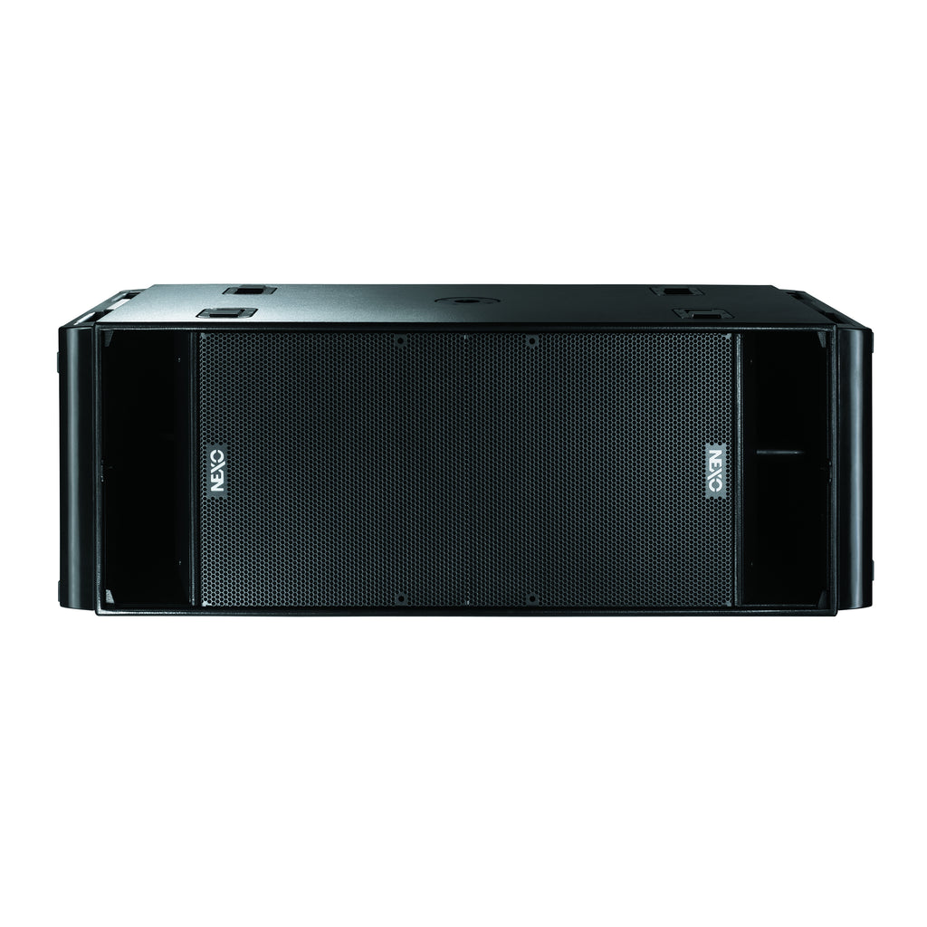 NEXO RS18 subwoofer in black, front view