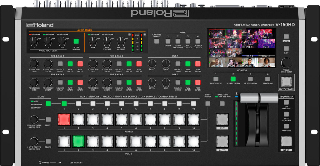 Roland V-160HD Hybrid 16-Channel Video Switcher with Streaming and Multiview