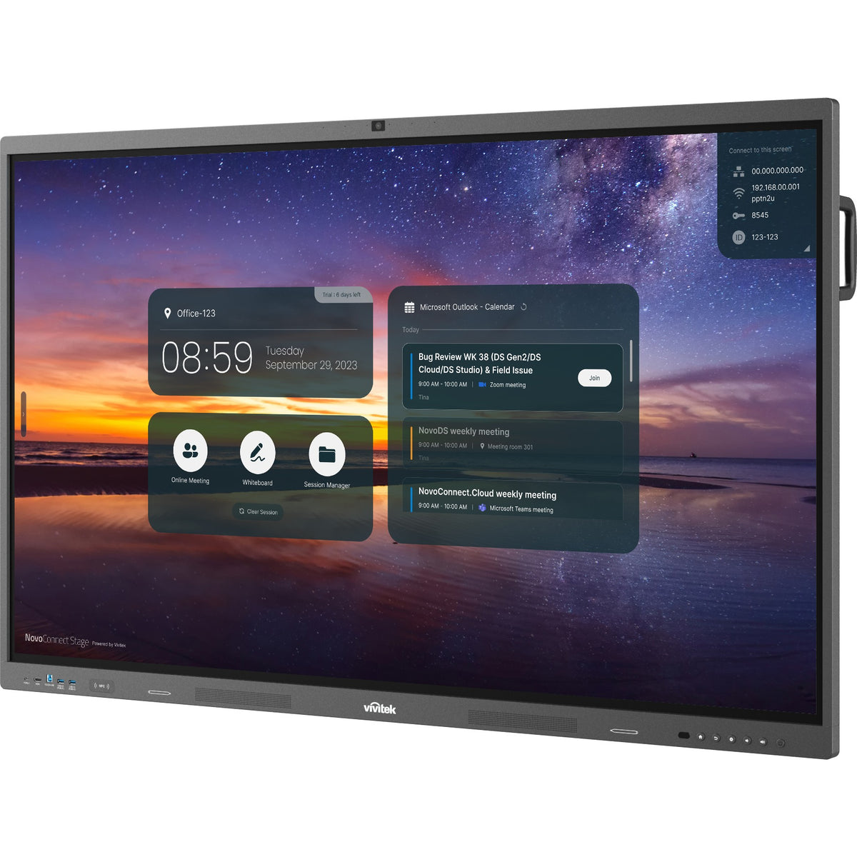 Vivitek BK752iw5 NovoTouch 75-inch 4K-UHD Bundle