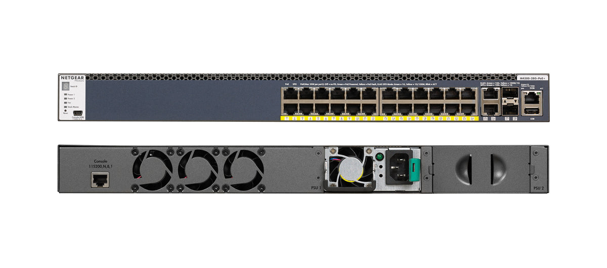 Netgear M4300-28G-PoE+ 28-Port PoE+ L3 Managed Switch