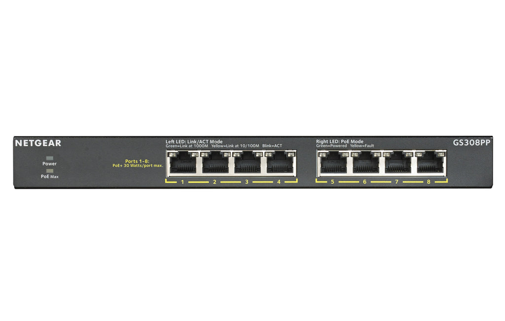 Netgear GS308PP 8-Port Switch PoE+ (83W)