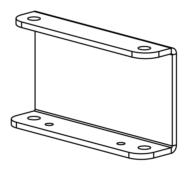 NEXO VNI-ABRK horizontal mounting plate, line drawing