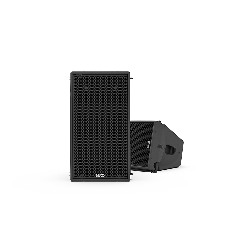 NEXO GEO M10 line array module, upright and horizontal