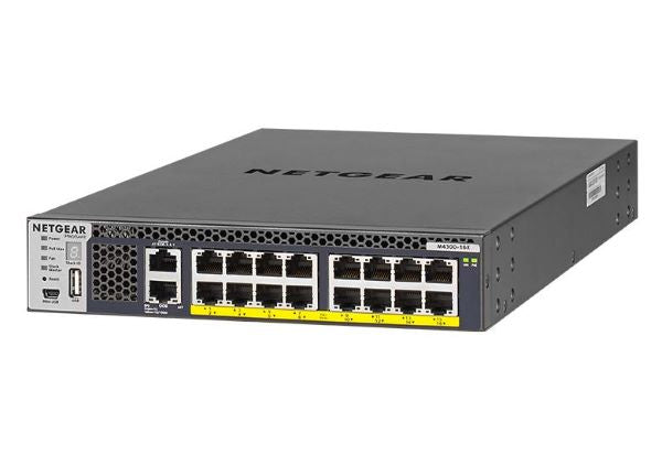 Netgear M4300-16X PoE+ Managed Switch with APS600W PSU