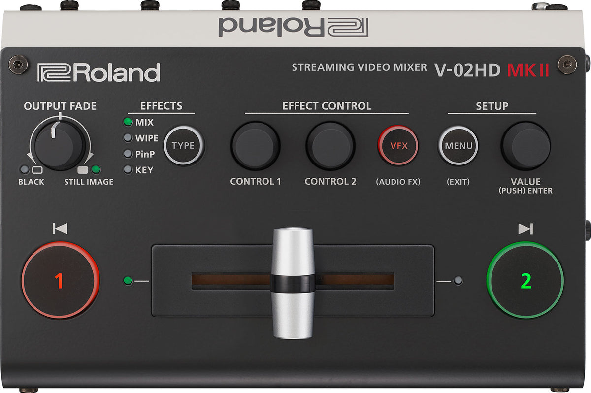 Roland V-02HDMKII 2-Channel HDMI Switcher with Scaler and USB-C Streaming