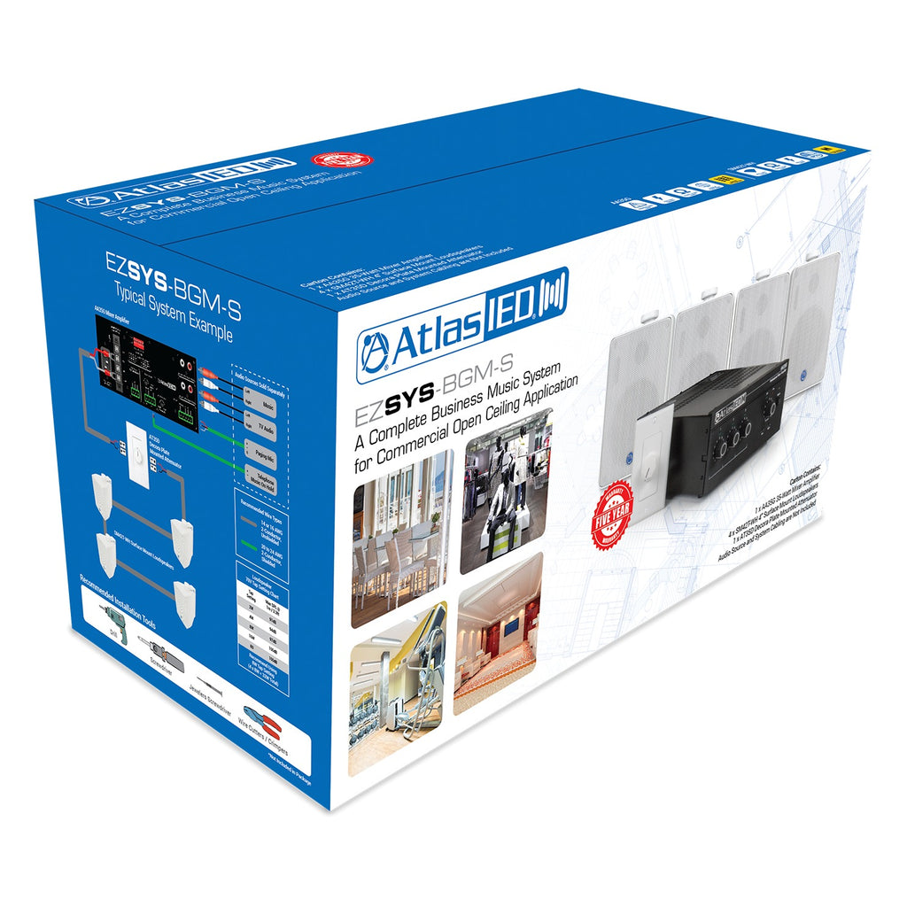 AtlasIED EZSYS-BGM-S Complete Music And Paging System For Business