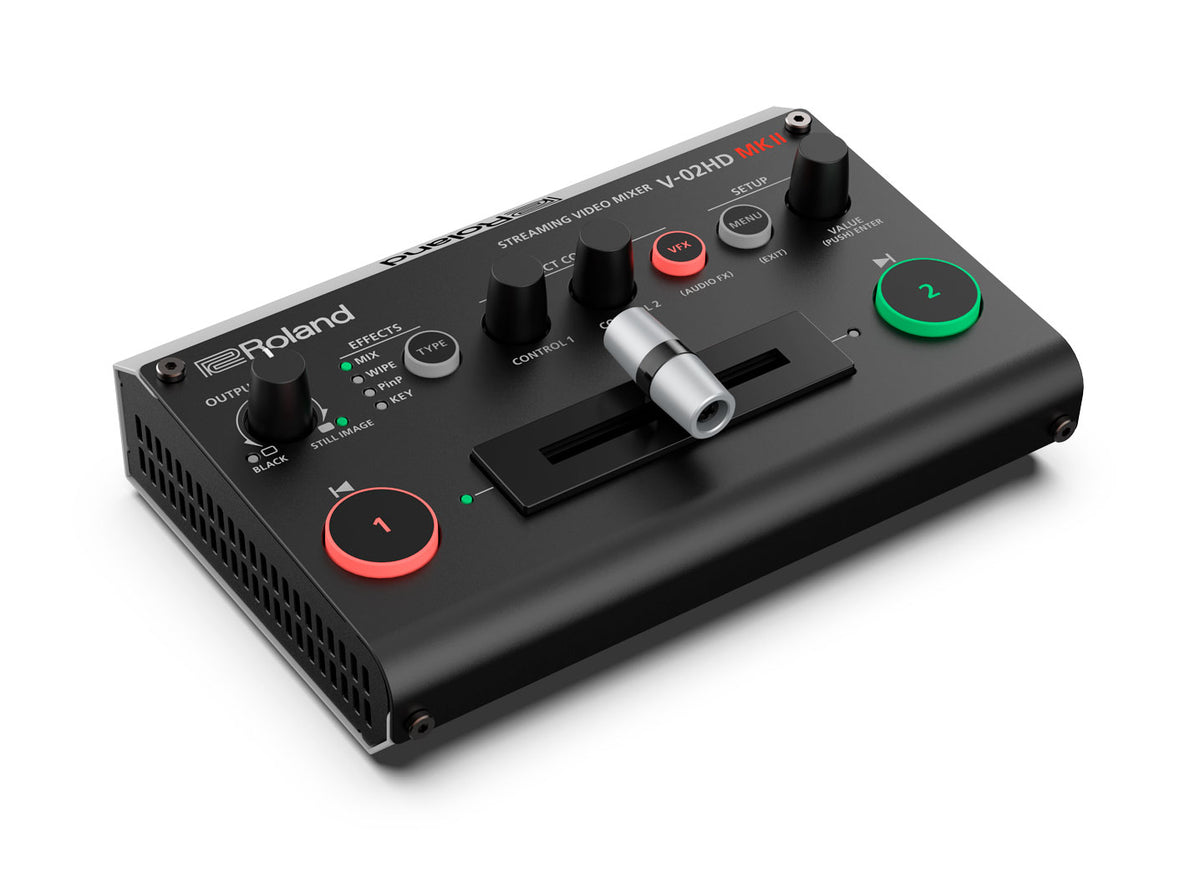 Roland V-02HDMKII 2-Channel HDMI Switcher with Scaler and USB-C Streaming