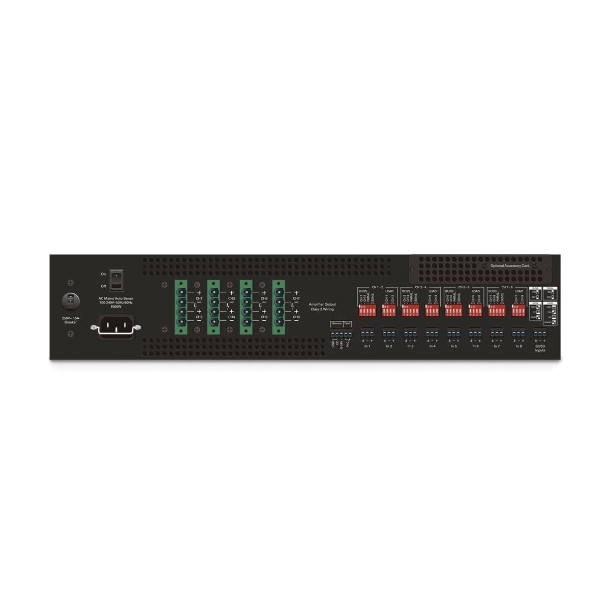 AtlasIED HPA2408 2400W HPA Series Eight Channel Commercial Amplifier