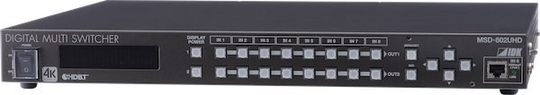 IDK MSD-802UHD 4K@60 Digital Multi Switcher, 8 Inputs & 2 Outputs