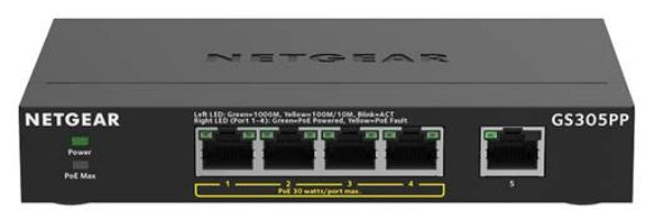 Netgear GS305PP 5-Port Switch PoE+ (83W)