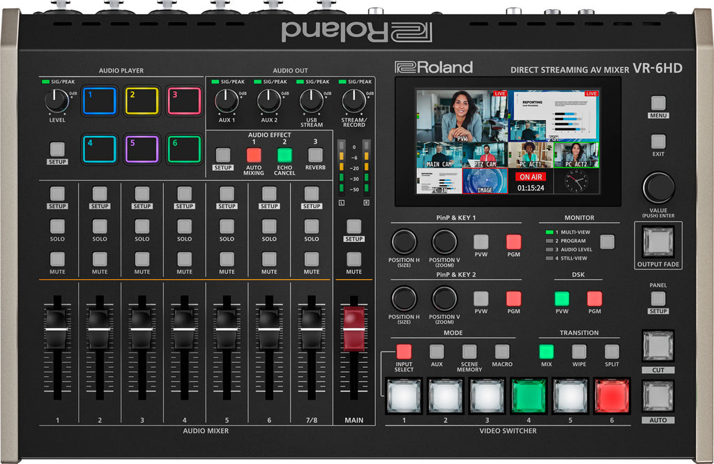 Roland VR-6HD All-in-One AV Mixer for Business Livestreaming