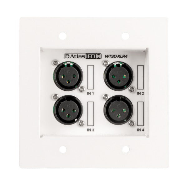 AtlasIED WTSD-XLR4 Four XLR Input Wall Plate for Use with WTSD-MIX41K