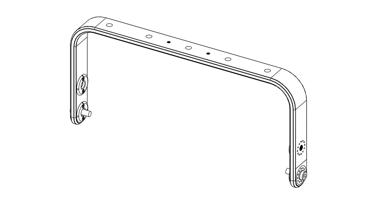 NEXO VNU horizontal bracket, line drawing