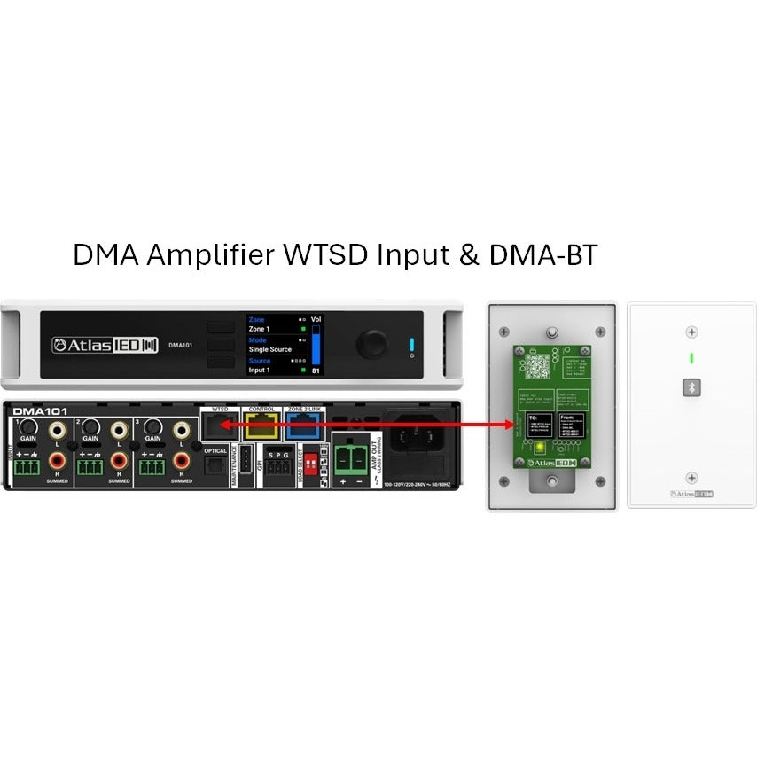AtlasIED DMA-BT DMA Bluetooth Receiver Wall Plate