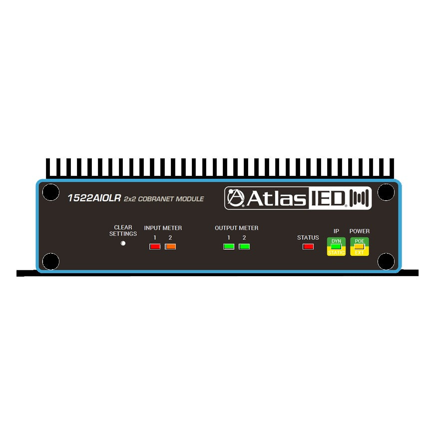 AtlasIED IED1522AIOLR 2x2 CobraNet Audio I/O Module, IED1522AIOLR