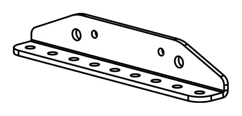 NEXO VNI-LBRK long mounting plate, line drawing