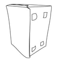 NEXO MST-COV2MSUB18 cover for two MSUB18 subwoofers, line drawing