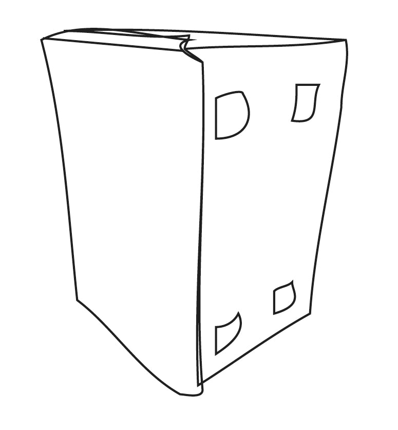 NEXO MST-COV2MSUB18 cover for two MSUB18 subwoofers, line drawing