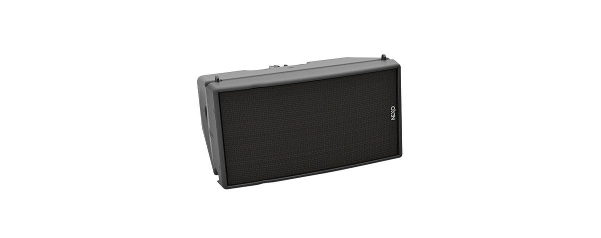 NEXO GEO M10 line array module, installation version, angled view