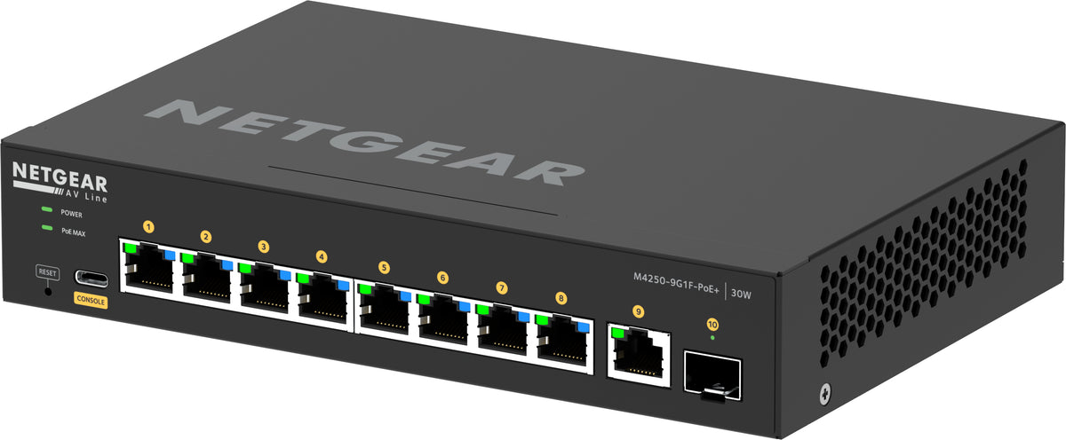 Netgear M4250-9G1F-PoE+ Managed Switch
