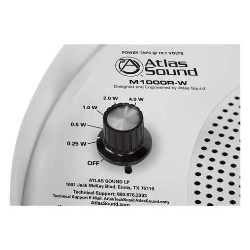 AtlasIED M1000R-W 8 Inch Dual Cone Sound Masking Speaker, White & Round