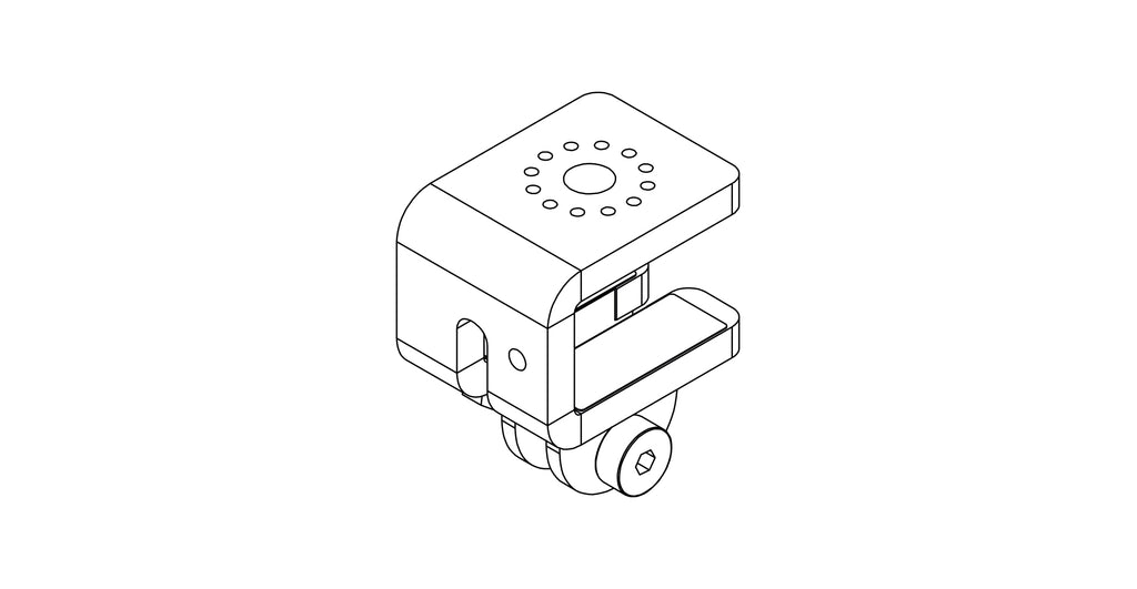 NEXO VNI-WMADAPT wall mount adapter, angled line drawing
