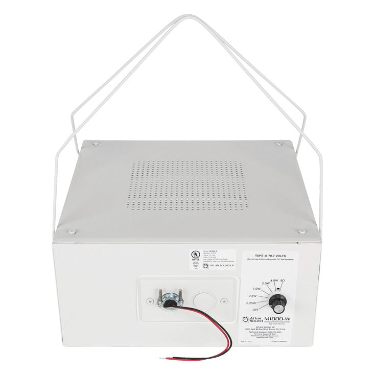 AtlasIED M1000-W Dual Cone Sound Masking Speaker with Enclosure, White