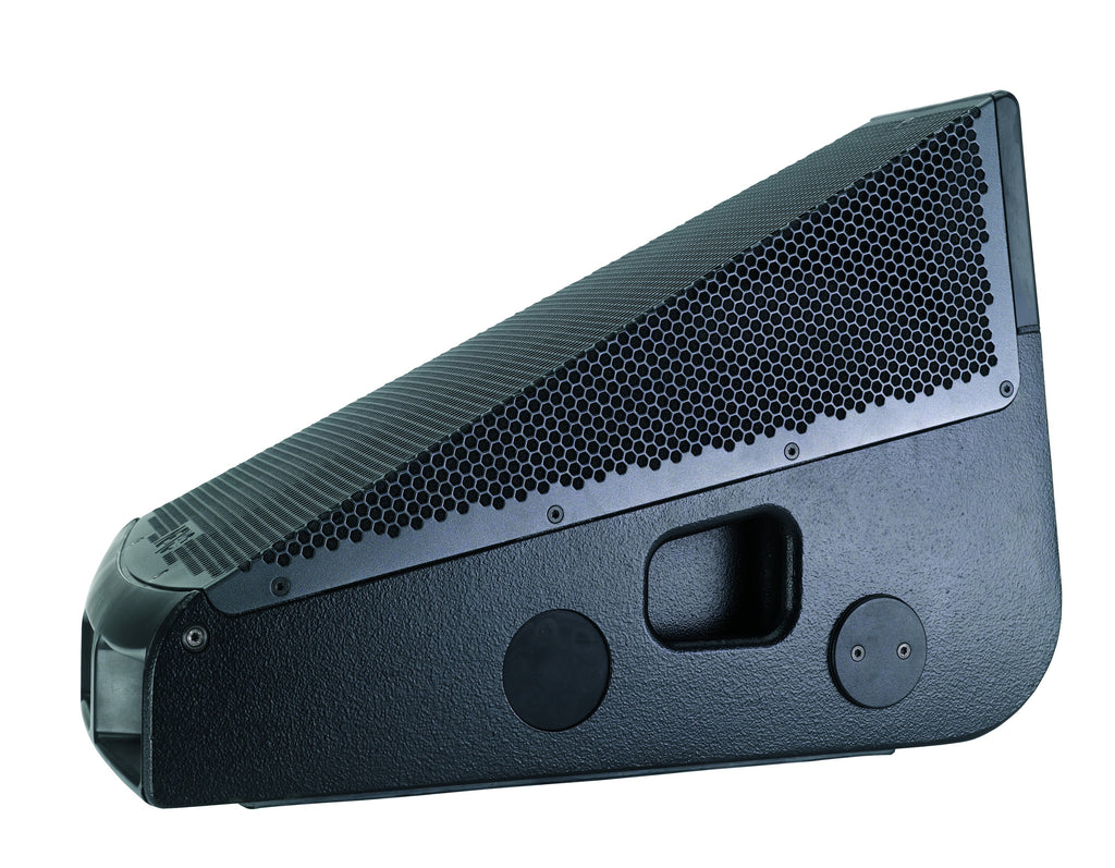 NEXO 45N-12 stage monitor, side view showing the wedge profile and side handle