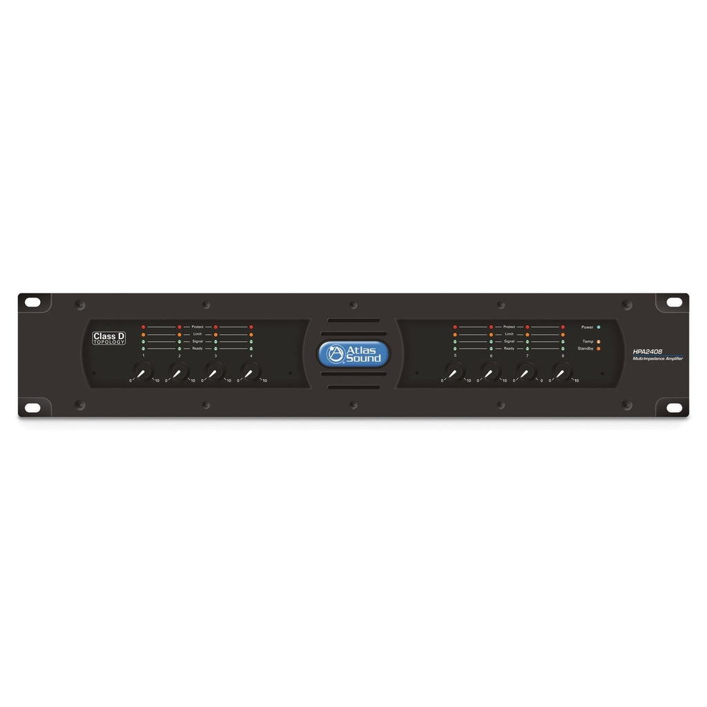 AtlasIED HPA2408 2400W HPA Series Eight Channel Commercial Amplifier