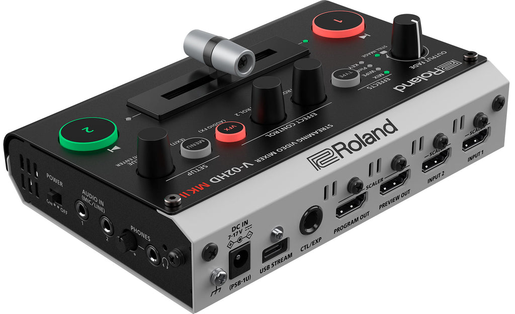 Roland V-02HDMKII 2-Channel HDMI Switcher with Scaler and USB-C Streaming