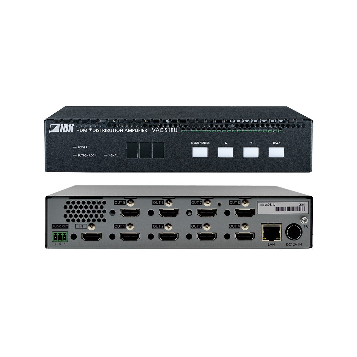 IDK VAC-S18U 4K@60 HDMI Distribution Amplifier, 1 Input & 8 Outputs