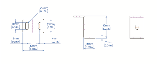 IDK FP-Z30 Mounting Hardware for 30 mm Height Products