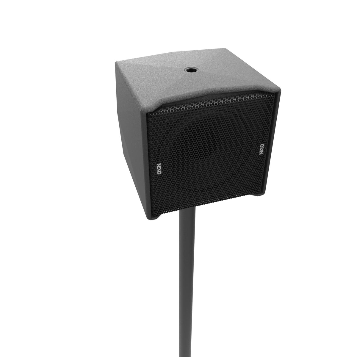 NEXO ID14 compact speaker on a pole mount