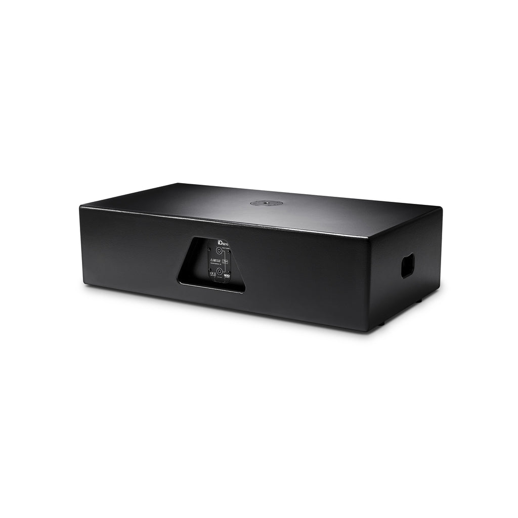 NEXO IDS210 low-profile subwoofer, rear view with connector panel