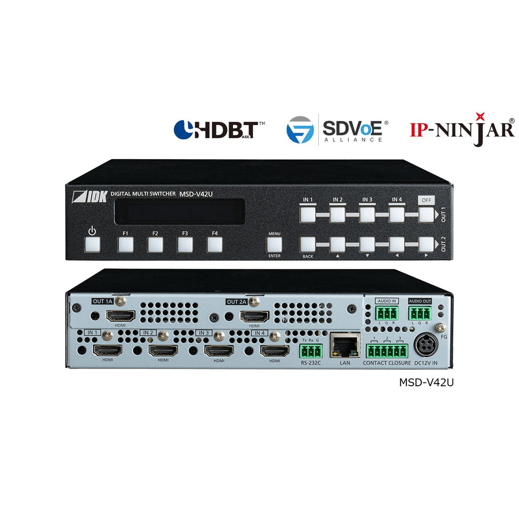 IDK MSD-V42U 4K@60 Digital Multi Switcher, 4 Inputs & 2 Outputs