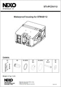 NEXO STI-IPCOV112 waterproof housing for STM B112, information sheet with drawing