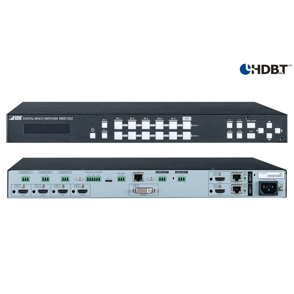 IDK MSD-S52 Digital Multi Switcher, 5 Inputs & 2 Outputs