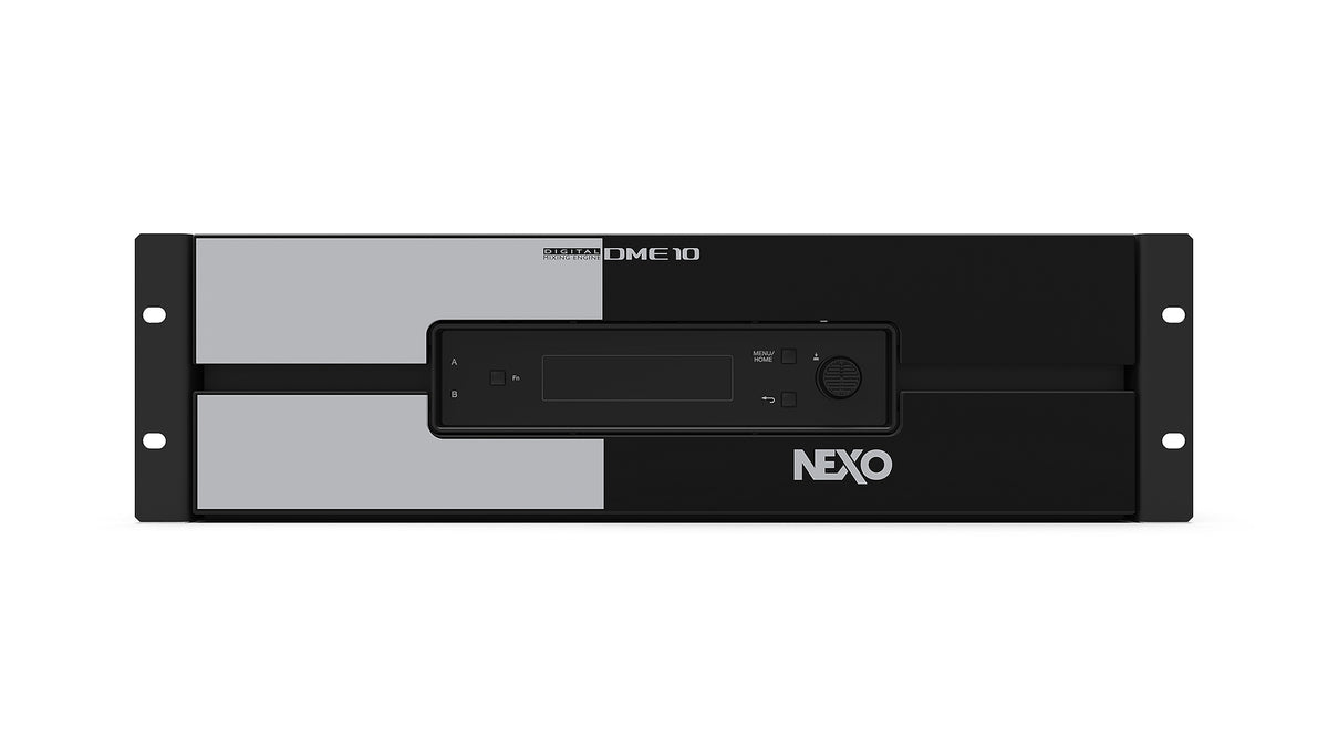 NEXO DME10 signal processor, 3U rack unit, front view
