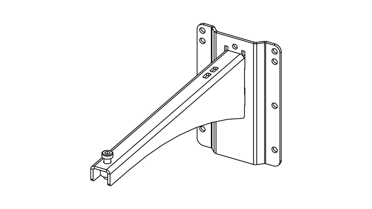 NEXO VNI-WM380 fixed hanging bracket, 380 mm, line drawing