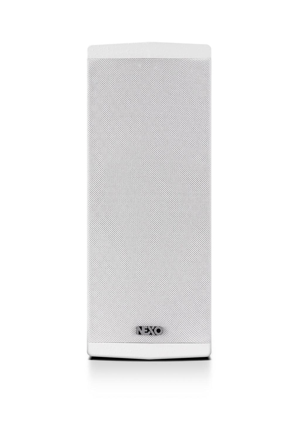 NEXO ID24 compact speaker, installation version in white, front view in vertical orientation