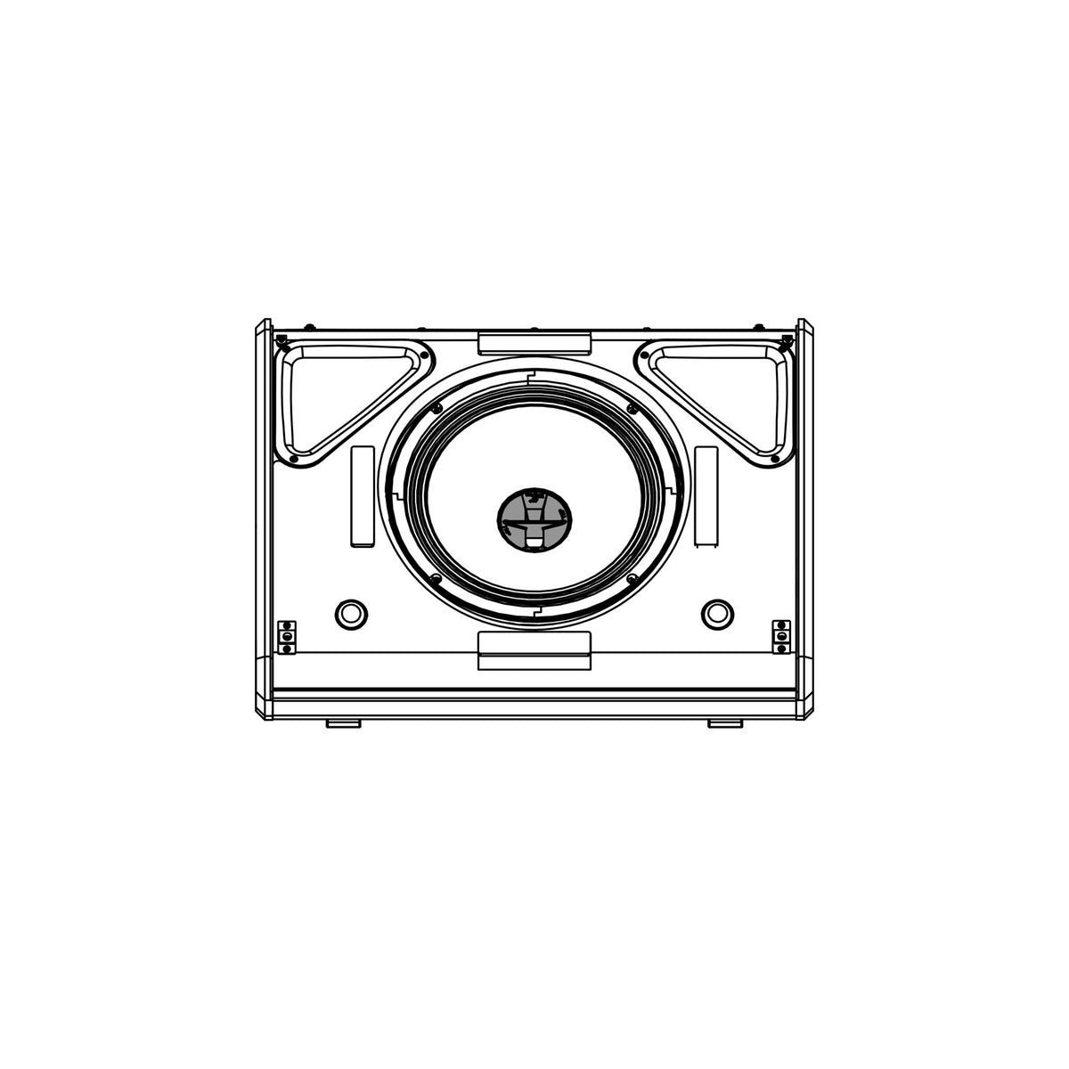 NEXO PNU-P10FLG11060 HF dispersion horn (110° × 60°) for P10, front line drawing