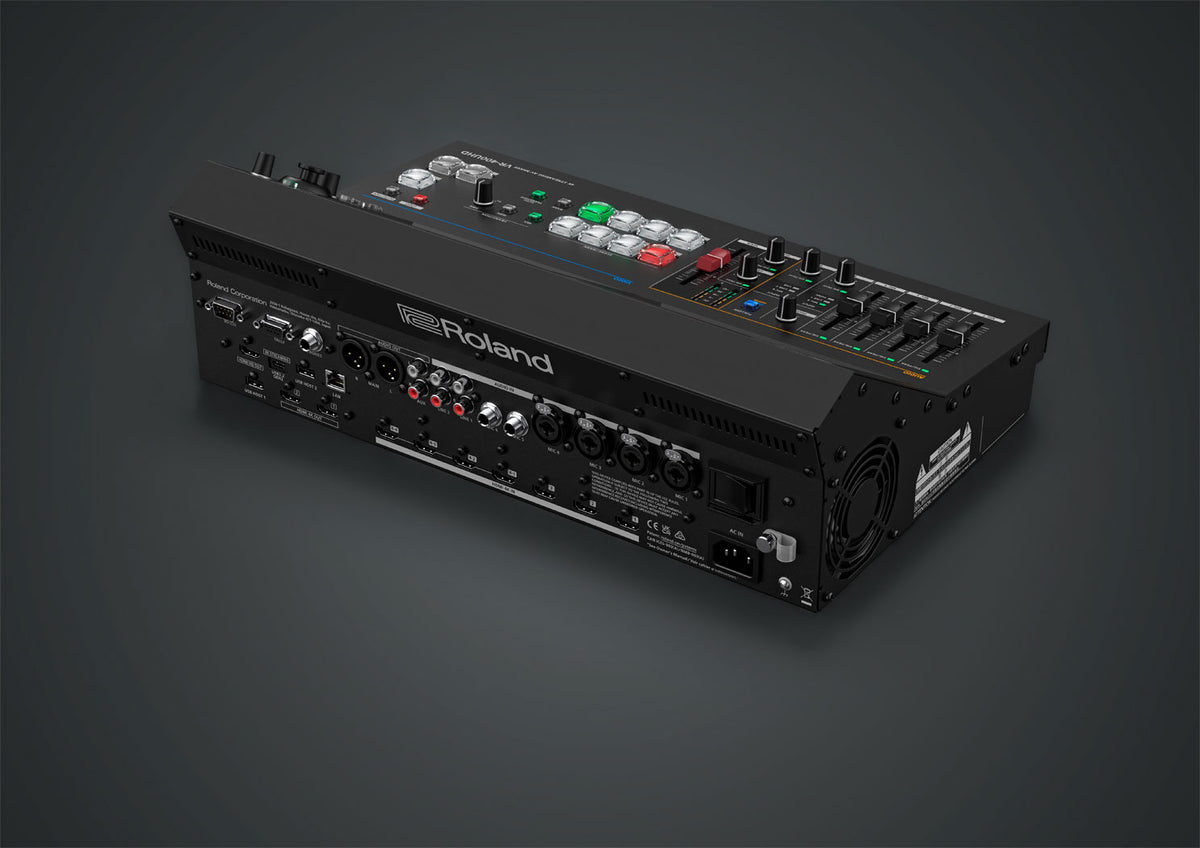 Roland VR-400UHD 4K Streaming Mixer with Four HDMI Inputs and Audio Mixing