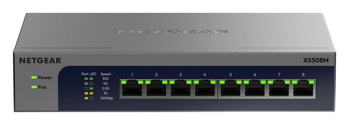 Netgear XS508M 8-Port 10G/Multi-Gig Ethernet Unmanaged Switch