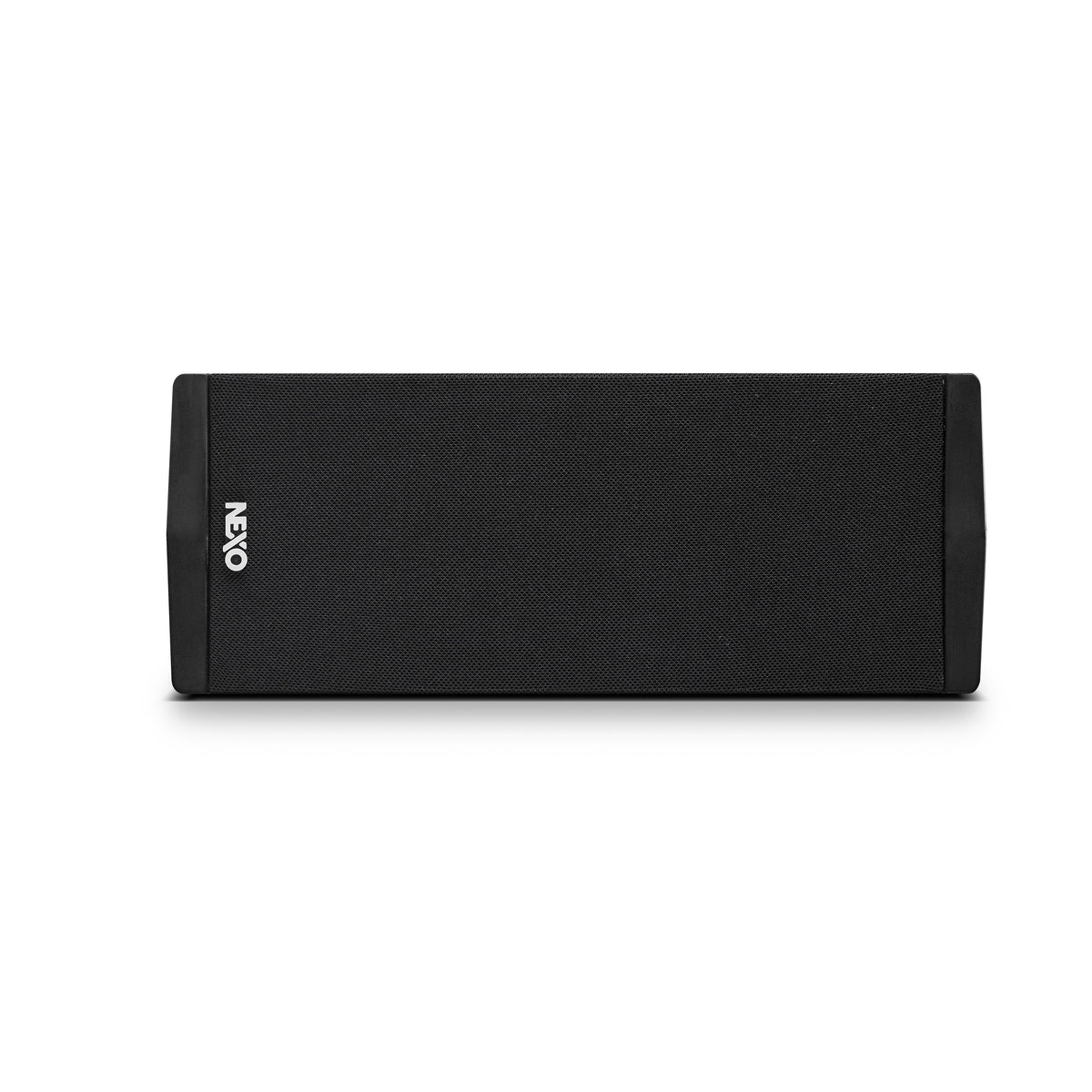 NEXO ID24 compact speaker, installation version in black, front view in horizontal orientation
